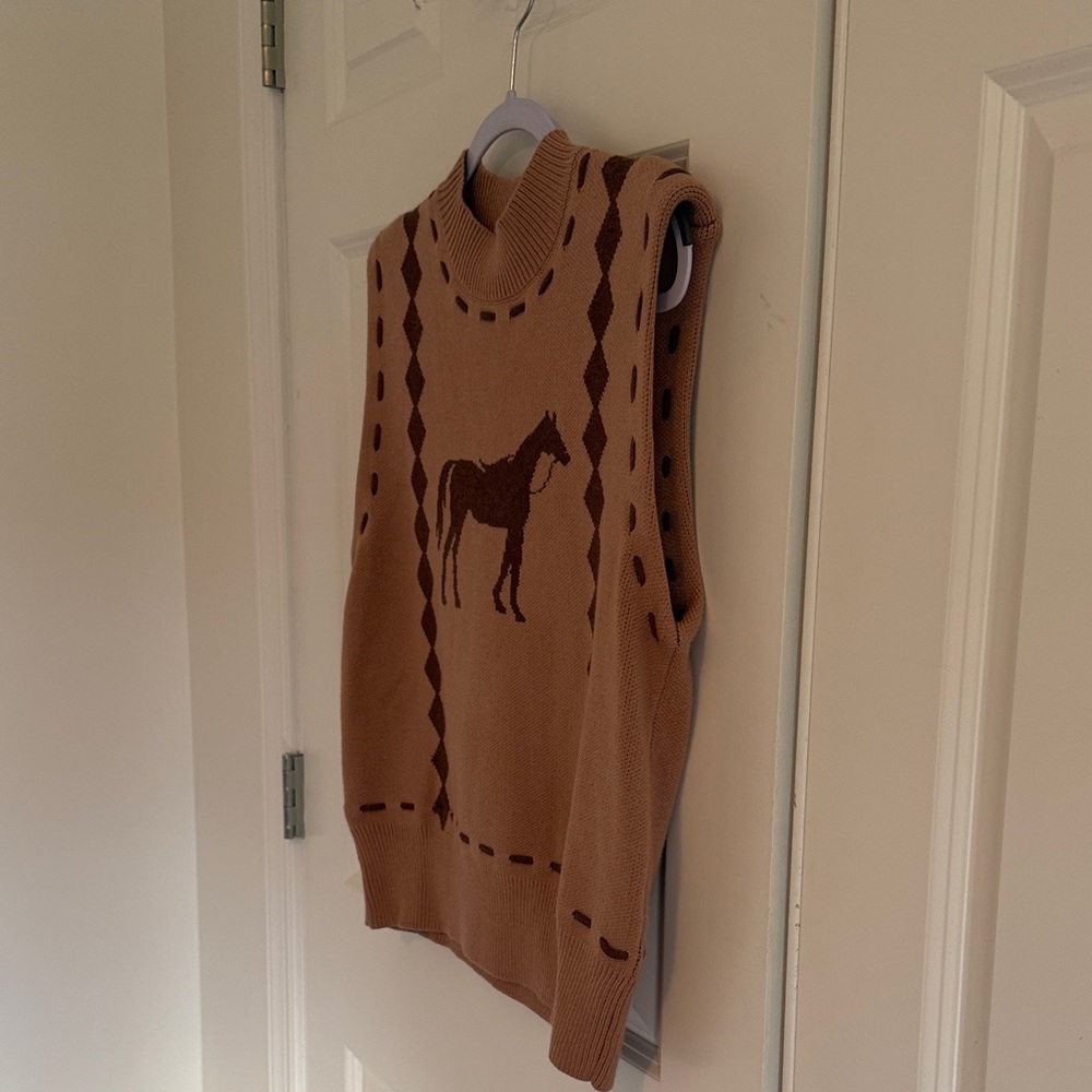 NWT THML Horse Knit Top | Equestrian Western Chic - Picture 5 of 6